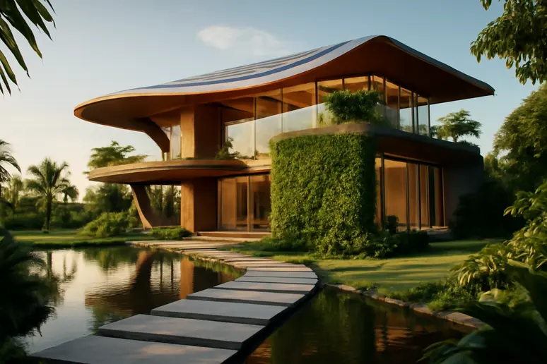 คฤหาสน์หรู: แรงบันดาลใจจากธรรมชาติและดีไซน์ล้ำยุค